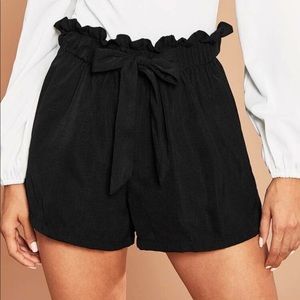 Black Paper Bag Shorts Small
